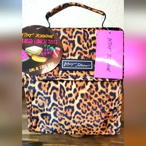 NWT💥Betsey Johnson Insulated Lunch Tote. Leopard 🐆  Print.